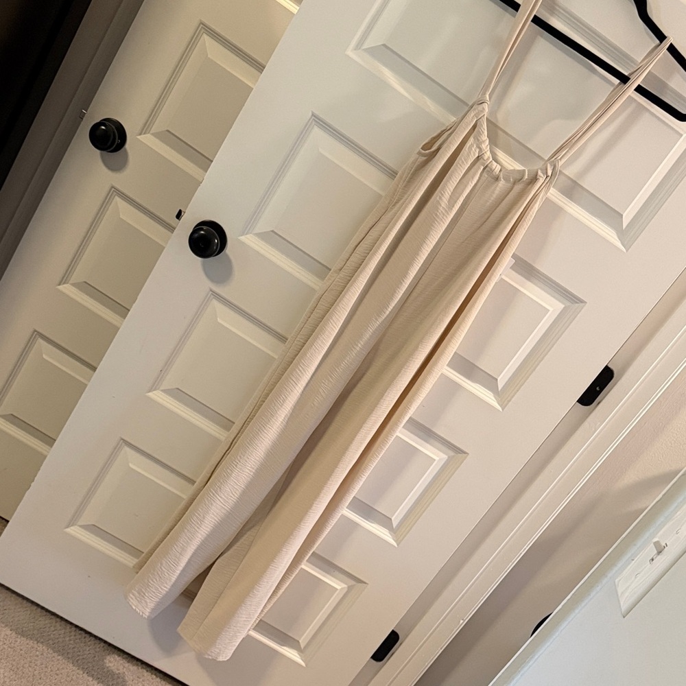 Chic Cream Wide Leg Jumpsuit